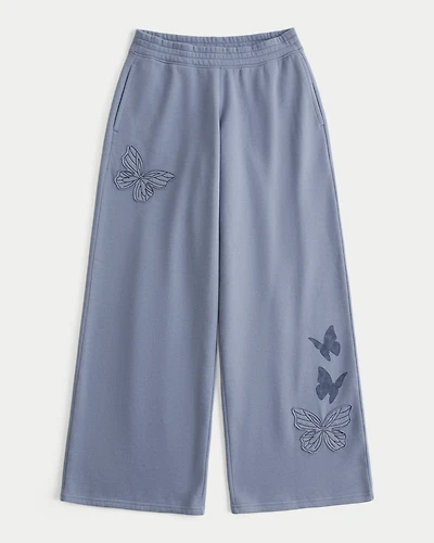Butterfly Graphic Baggy Sweatpants
