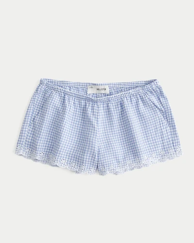 Low-Rise Linen-Blend Micro Pull-On Shorts
