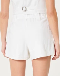 Hollister Livvy Ultra High-Rise Linen-Blend Shorts