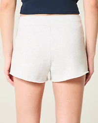 Number Graphic Mini Fleece Shorts