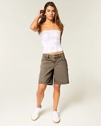 Low-Rise Brown Baggy Jort