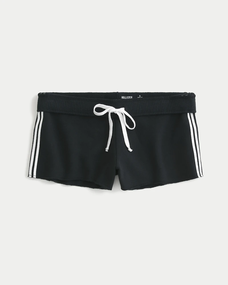 Side Stripe Fleece Mini Shorts