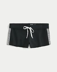 Side Stripe Fleece Mini Shorts