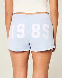 Lace Graphic Mini Fleece Shorts