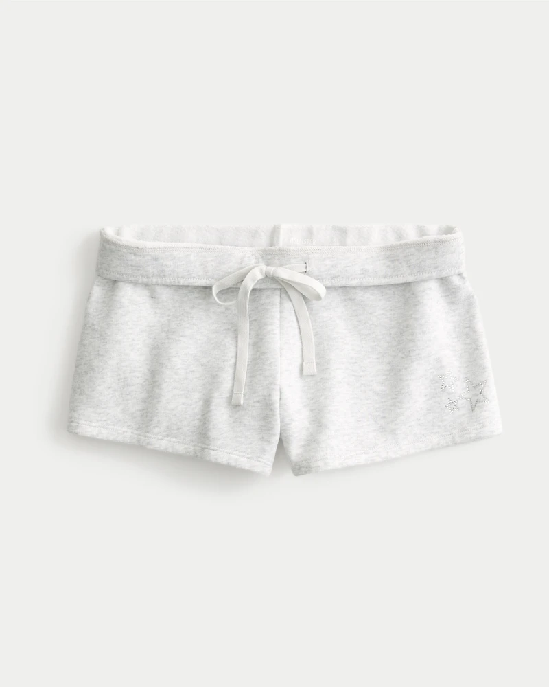 Star Graphic Fleece Mini Shorts