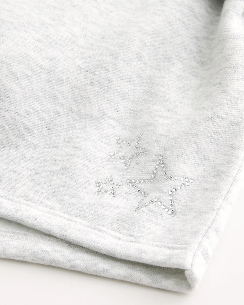 Star Graphic Fleece Mini Shorts