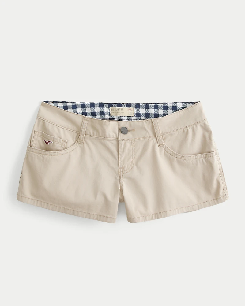 Hollister Shorts For Tennages Hollister Ultra Low-Rise Khaki Twill