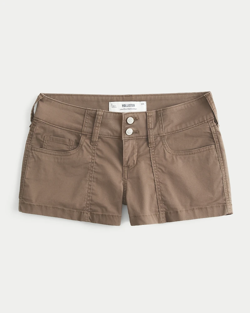 Low-Rise Poplin Shortie Shorts