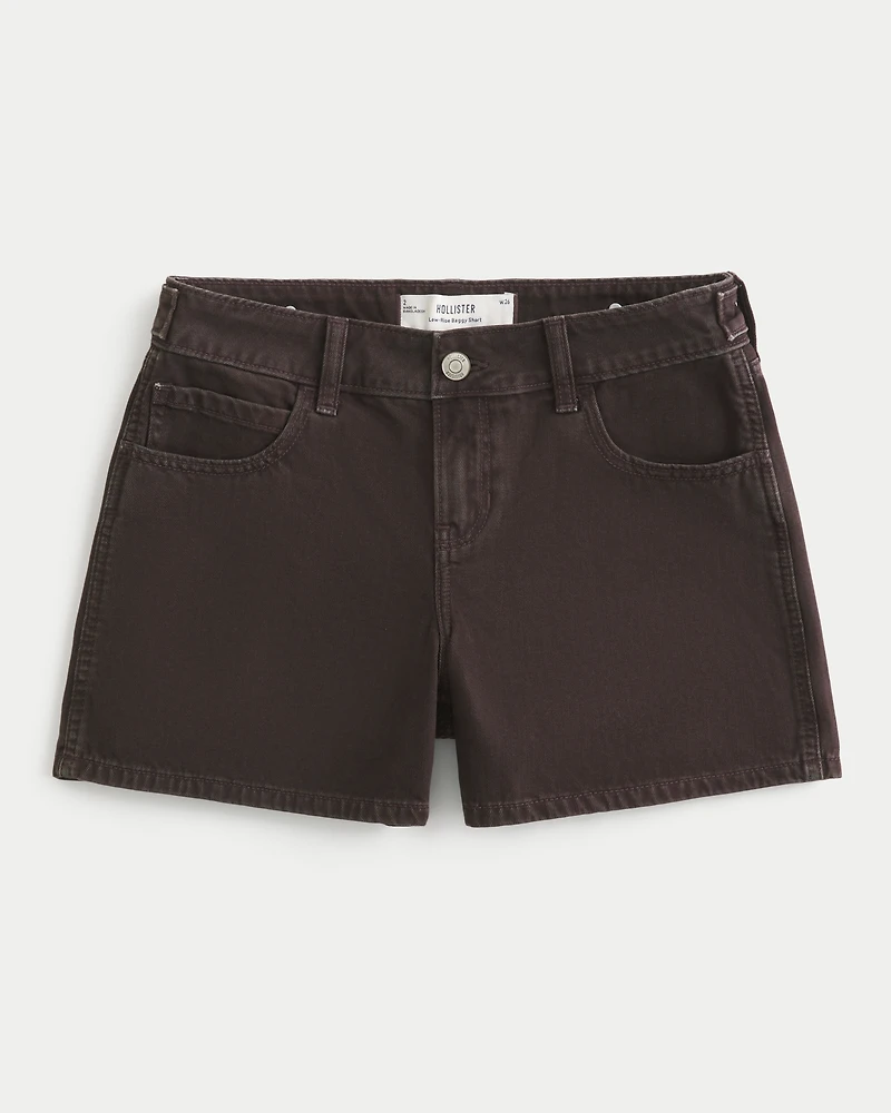 Hollister Andi Adjustable Waist Low-Rise Baggy Denim Shorts