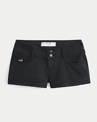 Ultra Low-Rise Poplin Shortie Shorts