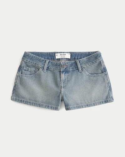 Low-Rise Mini Jean Shorts
