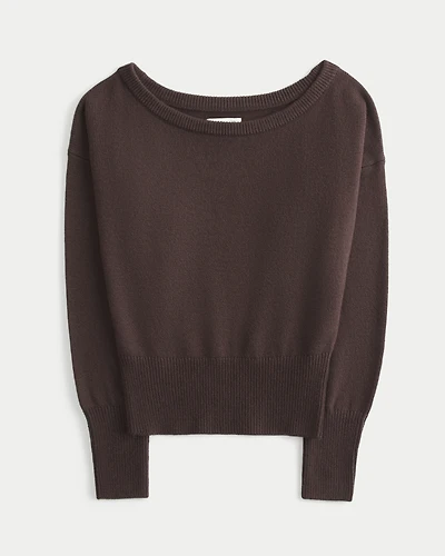 Easy Off-the-Shoulder Banded Sweater