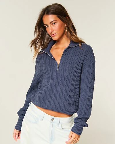 Long Sleeve Half-Zip Sweater