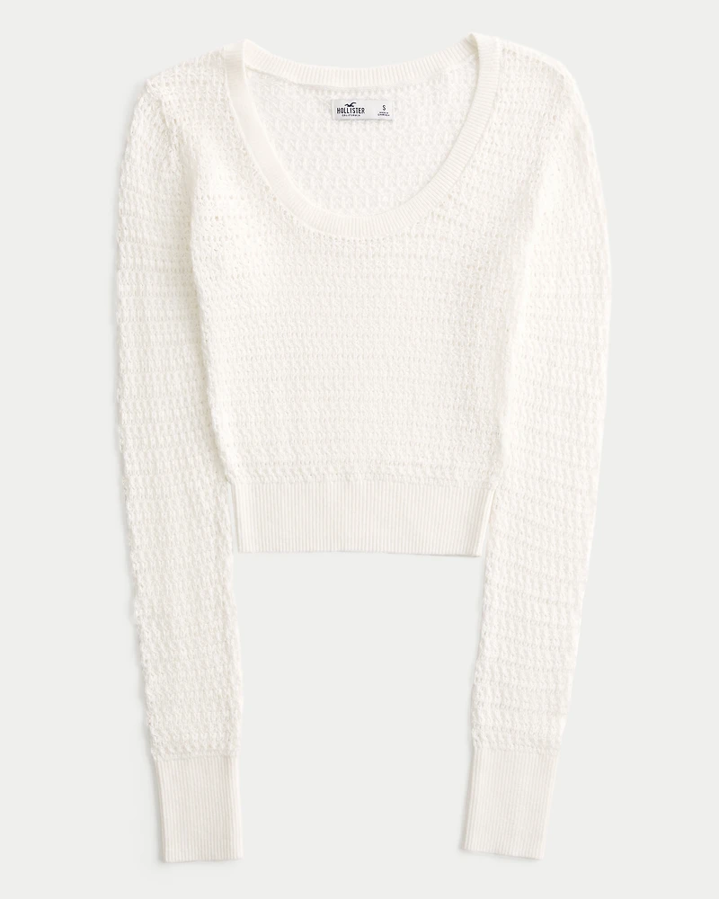 Stitchy Scoop Sweater
