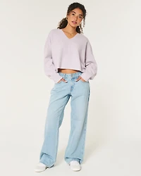 Hollister Comfy Cloud Boxy Notch-Neck Sweater