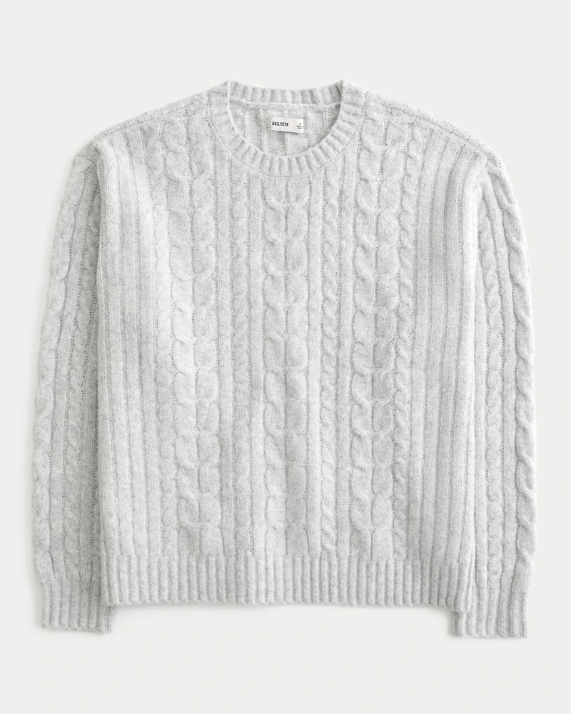 Hollister Comfy Cloud Cable-Knit Crew Sweater