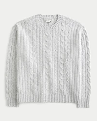 Hollister Comfy Cloud Cable-Knit Crew Sweater