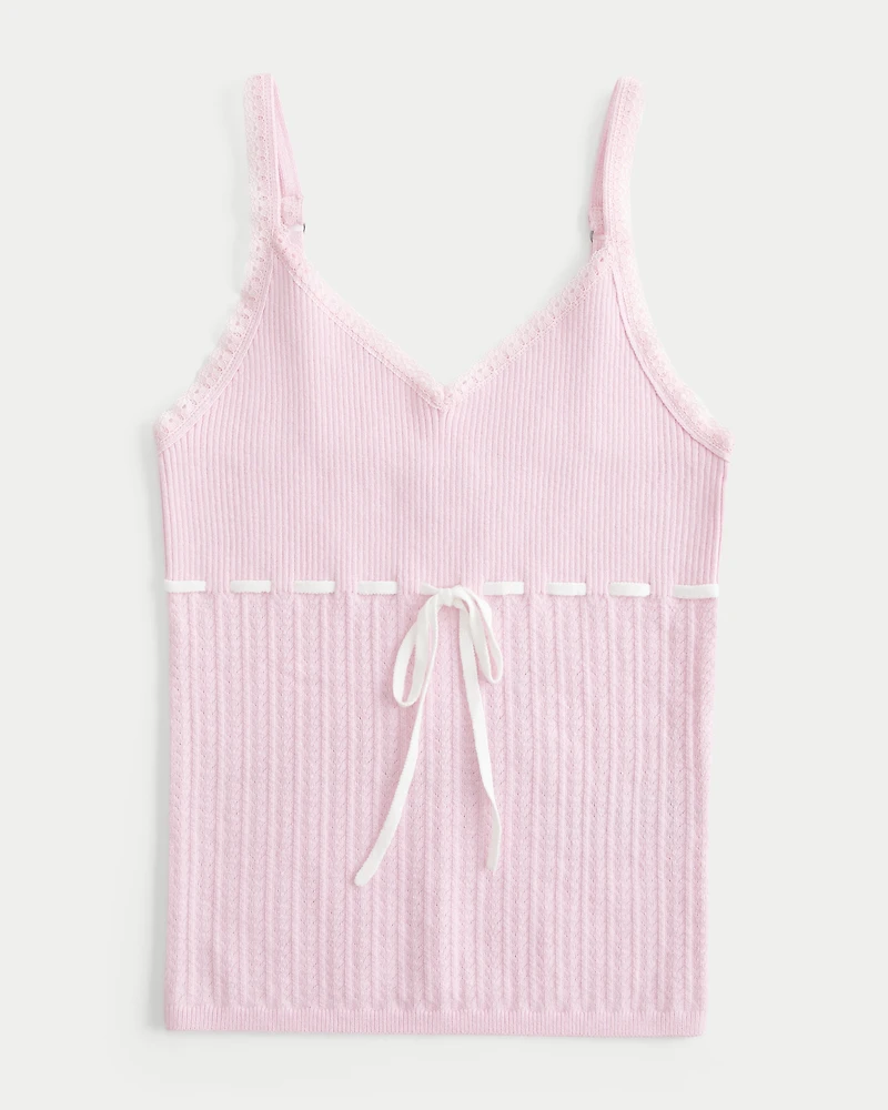 Tie-Front Sweater Tank