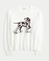 Easy Dog Graphic Crew Sweater