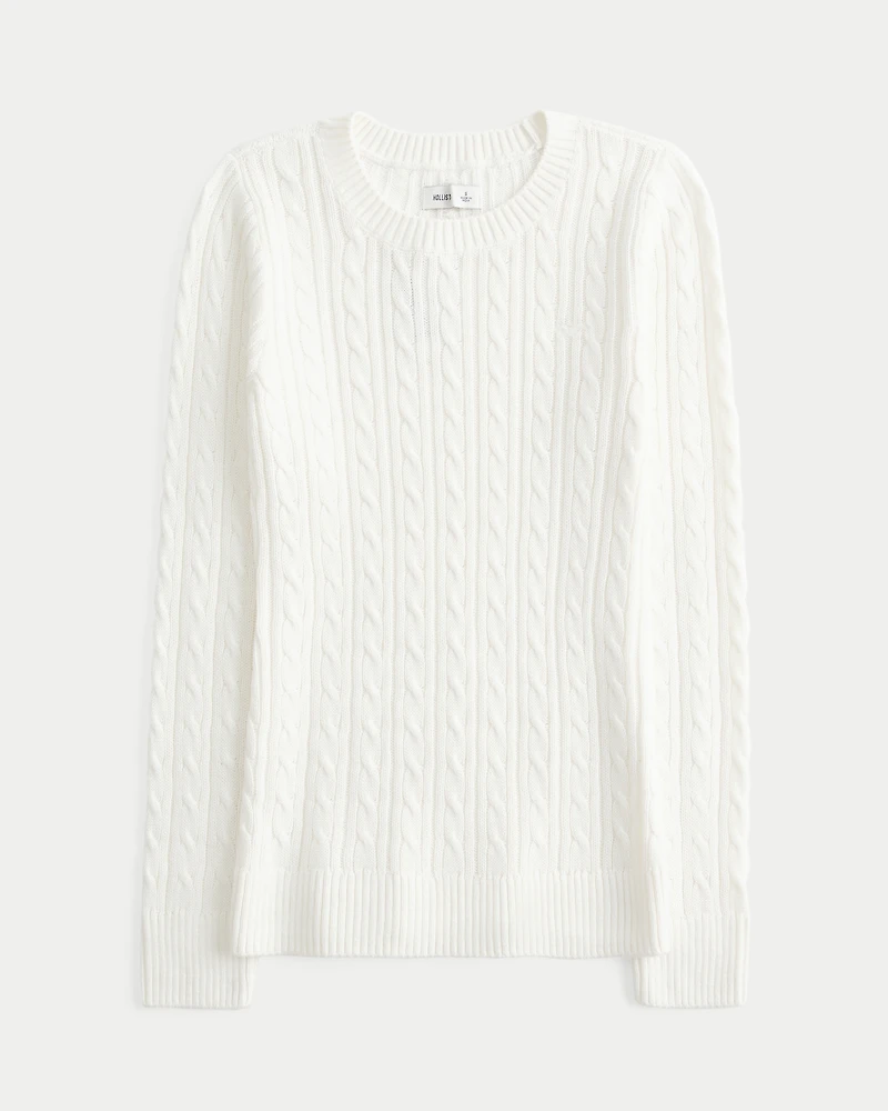 Cable-Knit Icon Crew Sweater