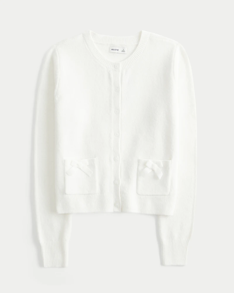 Hollister Comfy Cloud Bow Pocket Cardigan