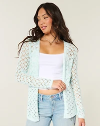 Open-Stitch No-Close Cardigan