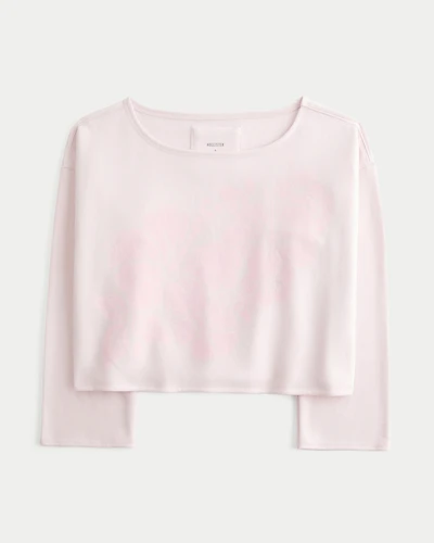 Hollister Feel Good Hibiscus Graphic Off-The-Shoulder Sweatshirt