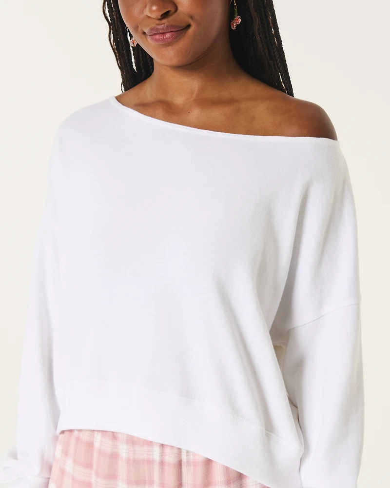 Easy Off-the-Shoulder Terry Sweatshirt