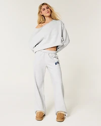 Oversized Off-the-Shoulder Sweatshirt