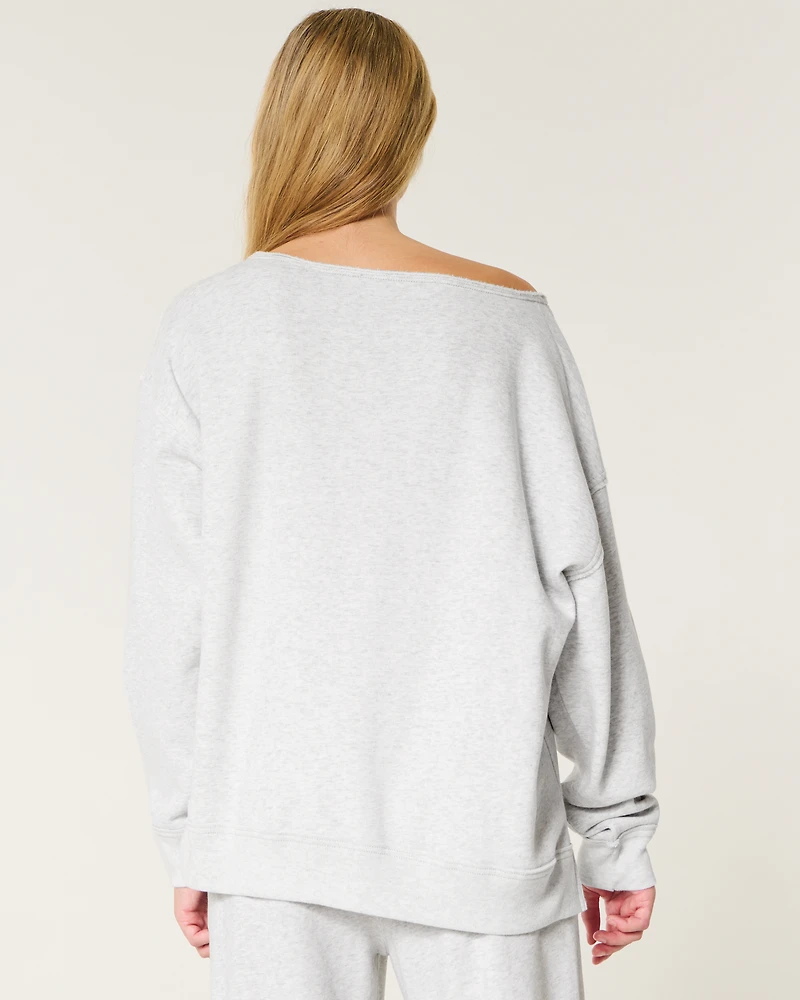 Oversized Off-the-Shoulder Sweatshirt