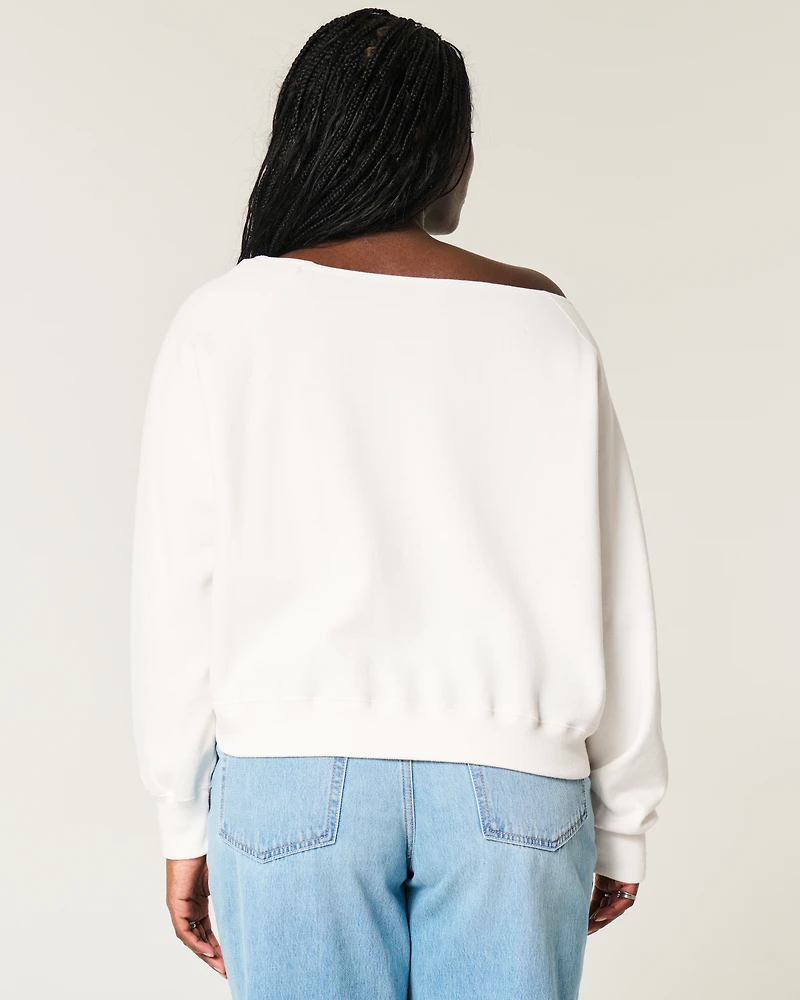 Easy Off-the-Shoulder Indiana University Graphic Sweatshirt