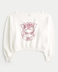 Easy Off-the-Shoulder Indiana University Graphic Sweatshirt