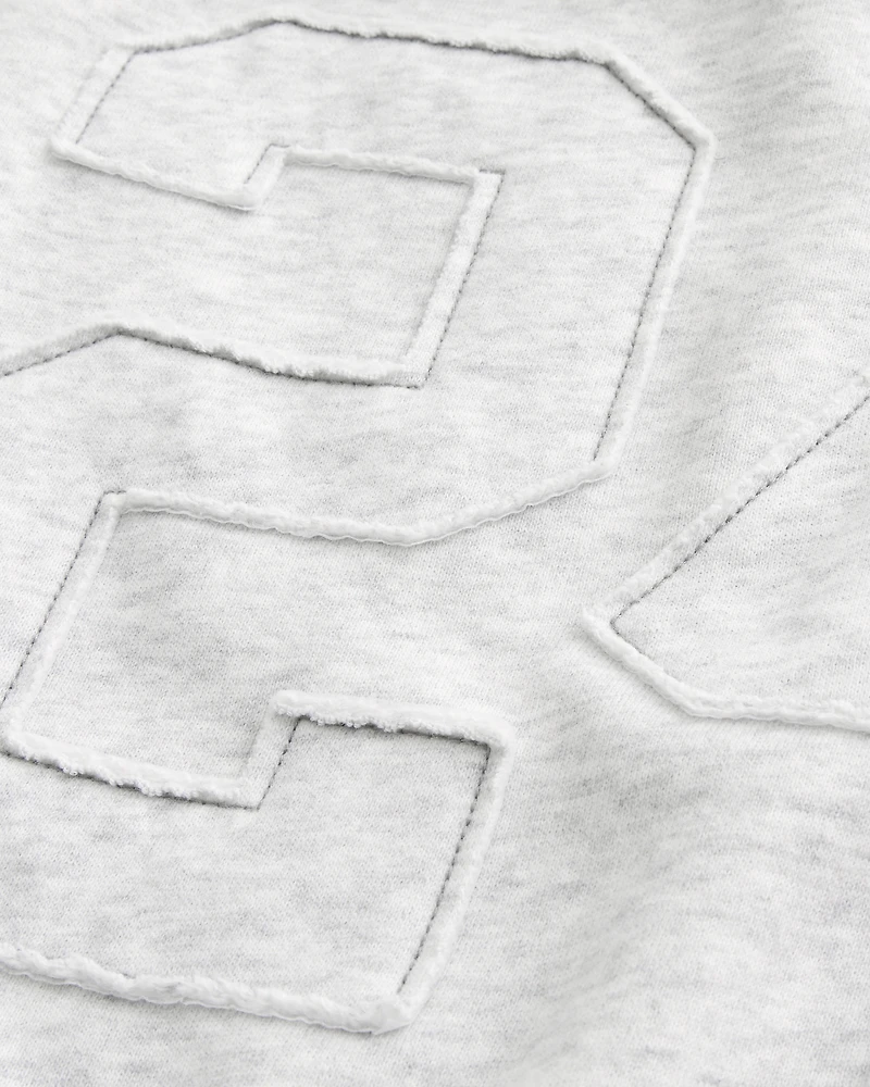 Easy Off-the-Shoulder Number Graphic Sweatshirt