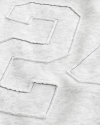 Easy Off-the-Shoulder Number Graphic Sweatshirt