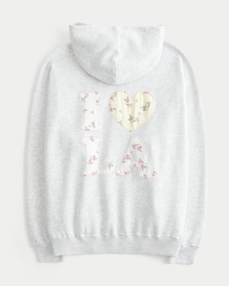 Oversized I Heart LA Graphic Hoodie