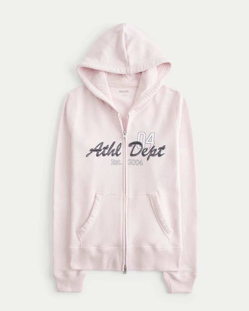 Slim Athletic Dept Graphic Zip-Up Hoodie