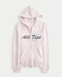 Slim Athletic Dept Graphic Zip-Up Hoodie