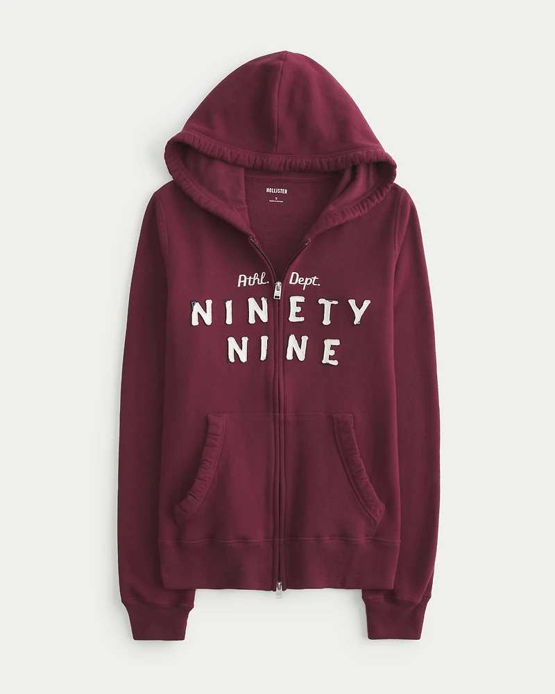 99 Graphic Zip-Up Hoodie