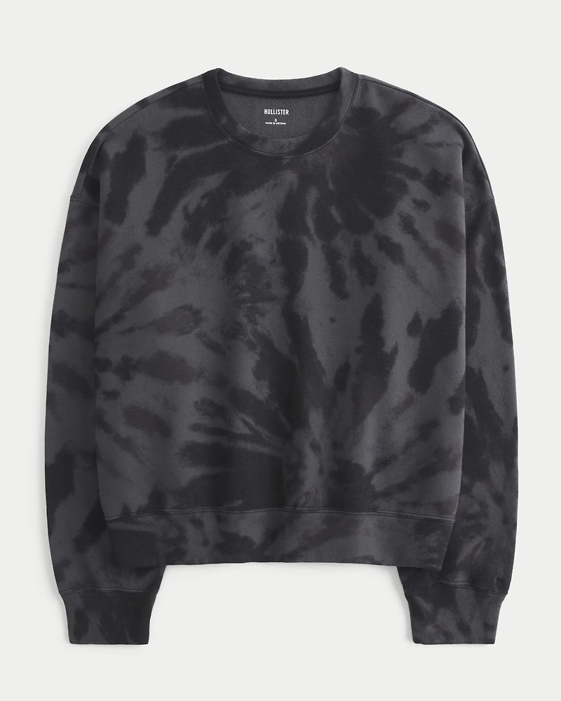 Easy Tie-Dye Pattern Crew Sweatshirt