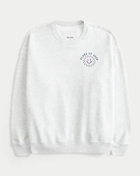 Oversized Class of 2025 Grad Graphic Crew Sweatshirt