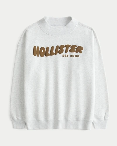 Hollister Feel Good Graphic Mock-Neck Sweatshirt