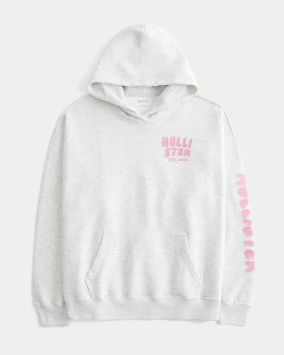 Oversized Logo Graphic Hoodie