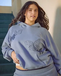 Hollister Feel Good Oversized Butterfly Graphic Hoodie