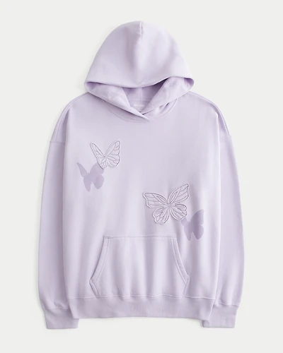 Hollister Feel Good Oversized Butterfly Graphic Hoodie