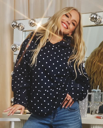 Hollister Feel Good Oversized Dot Hoodie