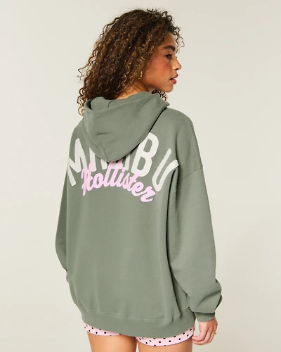 Hollister Feel Good Oversized Logo Graphic Hoodie