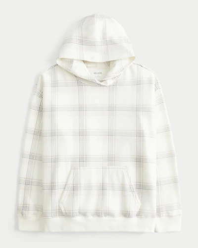 Hollister Feel Good Oversized Plaid Hoodie