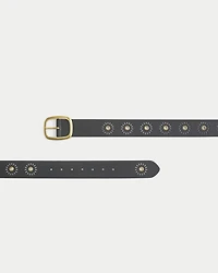 Sunburst Grommet Vegan Leather Belt