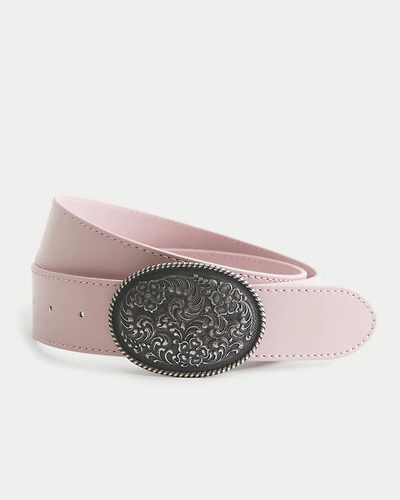 Pink Faux Leather Belt