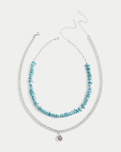 Turquoise Shell Necklace 2-Pack